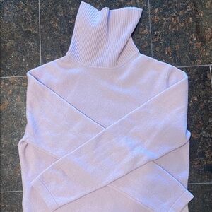 100% Cashmere (2 ply) Lilac Turtleneck Sweater